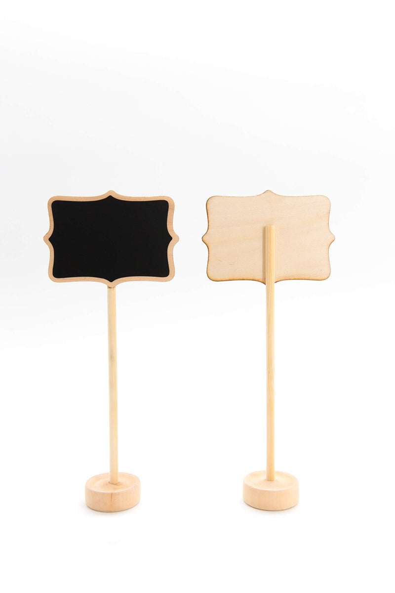 DSTELIN 15 Pack Wood Mini Chalkboard Signs (Water-Based Chalk and Replacement Stickers Are Included) Small Rectangle Chalkboards Blackboard for Weddings, Message Board Signs and Special Event Decorations - Image 5